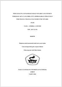 Image of “Pertanggungjawaban Pidana Anggota TNI Yang Melakukan Penembakan Terhadap 
Masyarakat  (Kajian Pengadilan Koneksitas)