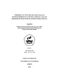 Image of “Perektrutan Tentara Bayaran Dalam Konflik Bersenjata 
Russia-Ukraina Dalam Perspektif  Hukum Humaniter Internasional”