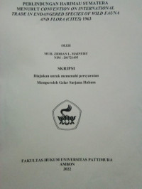 Image of Perlindungan Harimau Sumatera Menurut Convention on International Trade in Endangered Species of Wild Fauna and Flora (CITES) 1963