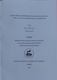 Image of Kajian Hukum Administrasi Negara Dalam Tilang Surat Tanda Nomor Kendaraan Bermotor