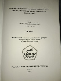 Image of Analisis Yuridis Penegakan Hukum Terhadap Warga Negara Asing Sebagai Pelaku Tindak Pidana Keimigrasian