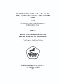 Image of Tinjauan Yuridis perbuatan cabul sesama jenis (Studi kasus putusan nomor 344/Pid.Sus/2024/PN Ambon)