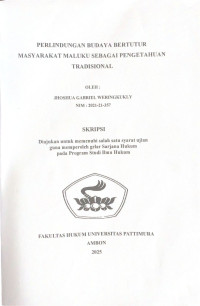 Image of Perlindungan Budaya
 Bertutur Masyarakat Maluku Sebagai Pengetahuan Tradisional