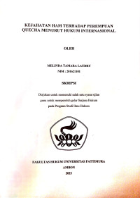 Image of Kejahatan Ham Terhadap Perempuan Quecha Menurut Hukum Internasional