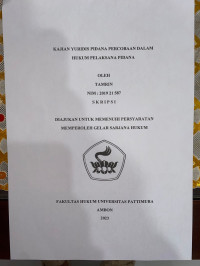 Image of Kajian Yuridis Pidana Percobaan Dalam Hukum Pelaksanaan Pidana