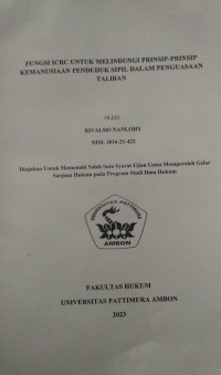 Image of Fungsi ICRC Untuk Melindungi Kemanusiaan Penduduk Sipil Dalam Penguasaan Taliban