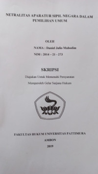 Image of Netralitas Aparatur Sipil Negara Dalam Pemilihan Umum