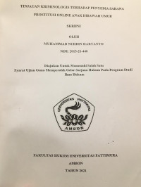 Image of Tinjauan Kriminologis Terhadap Penyedia Sarana Prostitusi Online Anak Di Bawah Umur