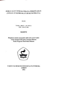 Image of Peluasan Tindak Pidana Perzinahan (Perluasan Kebijakan Hukum Pidana)