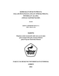 Image of Kebijakan Hukum Pidana Dalam Penanggulangan Tindak Pidana Penodaan Agama (Tinjauan Konsep KUHP)