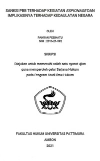 Image of Sanksi PBB Terhadap Kegiatan Espionage Dan Implikasinya Terhadap Kedaulatan Negara