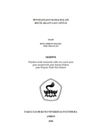 Image of Penyelesaian Damai Dalam Kecelakaan Lalu Lintas