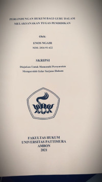 Image of Perlindungan Hukum Bagi Guru Dalam Melaksanakan Tugas Pendidikan