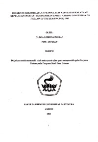 Image of Legalitas Hak Berdaulat Filipina Atas Kepulauan Kalayaan (Kepulauan Spartly) Berdasarkan United Nations Convention On The Law Of The Sea (UNCLOS) 1982