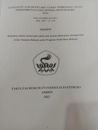 Image of Tanggung Jawab Dealer Terhadap Cacat Tersembunyi Pada Jual Beli Sepeda Motor Baru