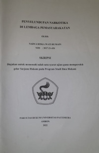 Image of Penyelundupan Narkotika Di Lembaga Pemasyarakatan