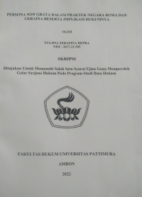 Image of Persona Non Grata Dalam Praktek Negara Rusia Dan Ukraina Beserta Implikasi Hukumnya