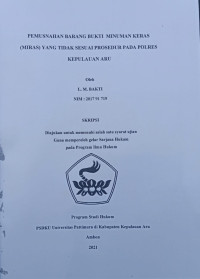 Image of Penanganan Tindak Pidana Narkotika di Wilayah Hukum Polres Kepulauan Aru