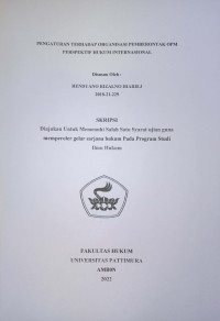 Image of Pengaturan Terhadap Organisasi Pemberontak OPM Perspektif Hukum Internasional