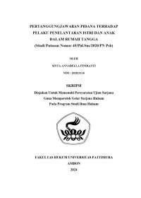 Image of Pertanggungjawaban Pidana 
Terhadap Pelaku Penelantaran Istri Dan Anak Dalam Rumah Tangga (Studi 
Putusan Nomor 45/Pid.Sus/2020/PN Psb)