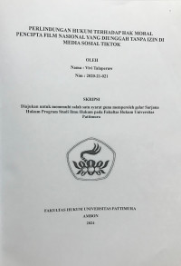 Image of Perlindungan Hukum Terhadap Hak Moral Pencipta Film 
Nasional Yang Diunggah Tanpa Izin Di Media Sosial TikTok,