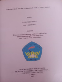 Image of Wanprestasi Dalam Perjanjian Makan Hasil Dusun