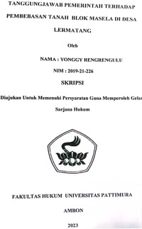Image of Tanggungjawab Pemerintah Terhadap Pembebasan Lahan Di Desa Lermatang
