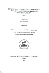 Image of PENGAWASAN PEMERINTAH TERHADAP IZIN PELAKSANAAN PENGELOLAAN HASIL SEDIMENTASI LAUT