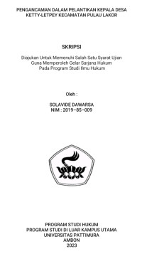 Image of Pengancaman Dalam Pelantikan Kepala Desa Ketty-Letpey Kecamatan Pulau Lakor