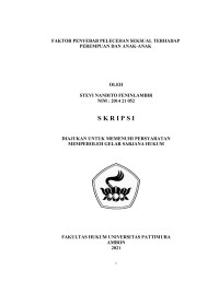 Image of Faktor Penyebab Pelecehan Seksual Terhadap Perempuan Dan Anak-Anak