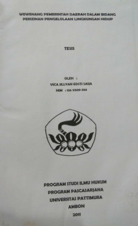 Image of Wewenang Pemerintah Daerah Dalam Bidang Perizinan Pengelolaan Lingkungan Hidup