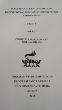 Image of Penegakan Hukum Administrasi Kependudukan Dalam Menunjang Fungsi Keimigrasian