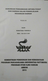 Image of Hubungan Pengawasan Antara Pusat Dan Daerah Dalam Pengelolaan Keuangan Daerah