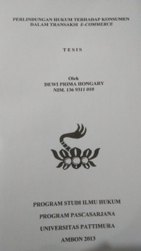 Image of Perlindungan Hukum Terhadap Konsumen Dalam Transaksi E-Commerce
