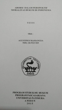 Image of Aborsi Dalam Perspektif Moralitas Hukum Di Indonesia