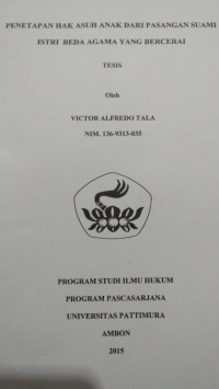 Image of Penetapan Hak Asuh Anak Dari Pasangan Suami Istri Beda Agama Yang Bercerai
