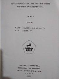Image of Konsep Pemidanaan Anak Menurut Sistem Peradilan Anak Di Indonesia