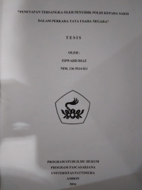 Image of Penetapan Tersangka Oleh Penyidik Polri Kepada Saksi Dalam Perkara Tata Usaha Negara