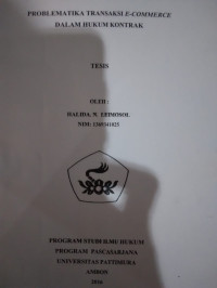 Image of Problematika Transaksi E-Commerce Dalam Hukum Kontrak
