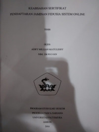 Image of Keabsahan Sertifikat Pendaftaran Jaminan Fidusia Sistem Online