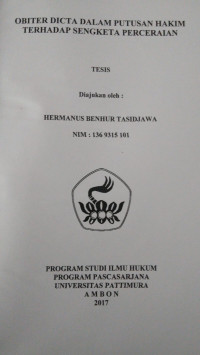 Image of Obiter Dicta Dalam Putusan Hakim Terhadap Sengketa Perceraian