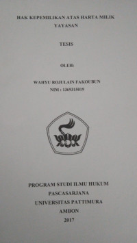 Image of Hak Kepemilikan Atas Harta Milik Yayasan