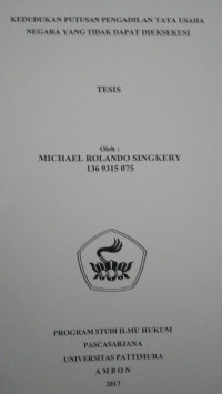 Image of Kedudukan Putusan Pengadilan Tata Usaha Negara Yang Tidak Dapat Dieksekusi