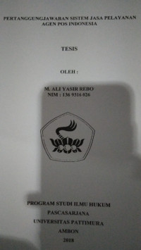 Image of Pertanggungjawaban Sistem Jasa Pelayanan Agen Pos Indonesia