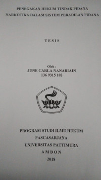 Image of Penegakan Hukum Tindak Pidana Narkotika Dalam Sistem Peradilan Pidana