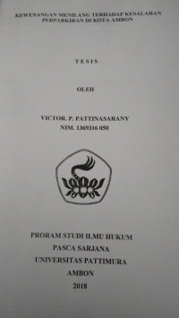 Image of Kewenangan Menilang Terhadap Kesalahan Perparkiran Di Kota Ambon