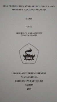 Image of Hak Pengasuhan Anak Akibat Perceraian Menurut Hukum Asasi Manusia