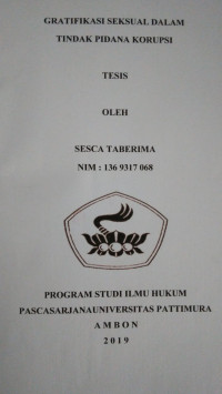 Image of Gratifikasi Seksual Dalam Tindak Pidana Korupsi