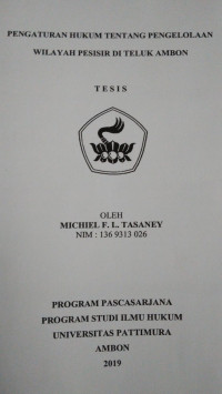 Image of Pengaturan Hukum Tentang Pengelolaan Wilayah Pesisir Di Teluk Ambon