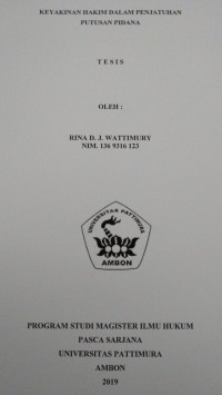 Image of Keyakinan Hakim Dalam Penjatuhan Putusan Pidana